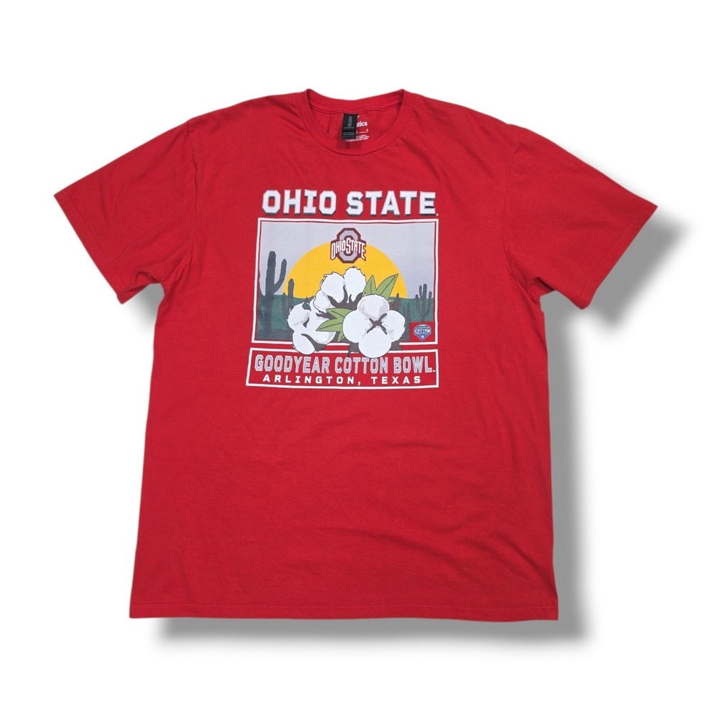 Ohio‎ State Goodyear Cotton Bowl Arlington, Texas Red Gildan T-Shirt Men's L